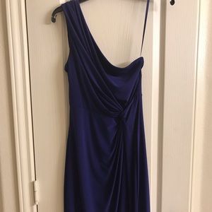 Lauren by Ralph Lauren one shoulder purple dress
